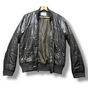 Vtg UFC Y2K Ultimate Fighting Championship Gray Glossy Jacket Size S/M Zip Plaid